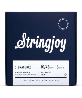 Stringjoy Signatures Balanced Light 10-48 Nickel Wound Electric Strings