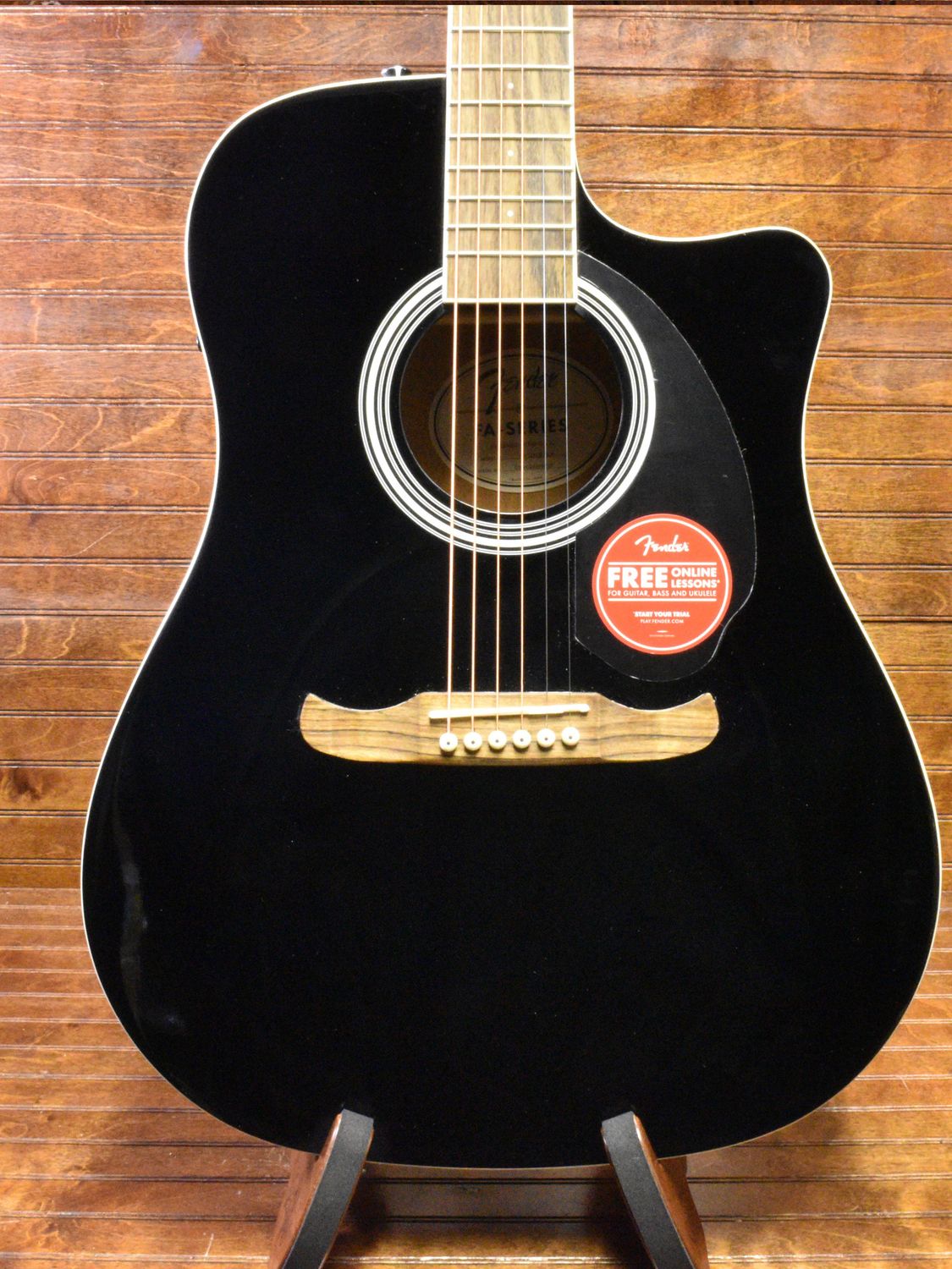 FENDER FA-125CE BLACK ACOUSTIC ELECTRIC GUITAR