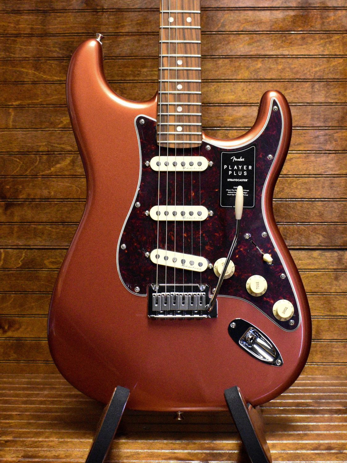Fender Player Plus Stratocaster Aged Candy Apple Red