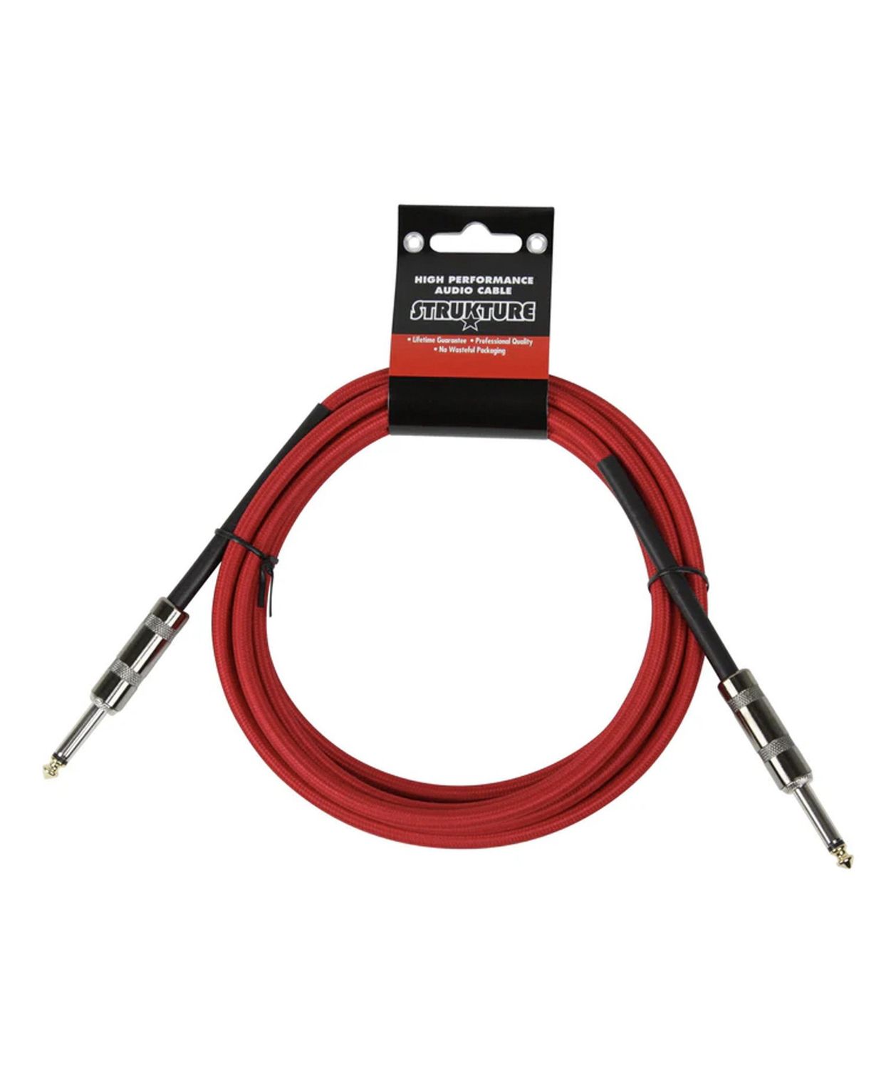 SC10RD 10&#39; RED WOVEN INSTRUMENT CABLE