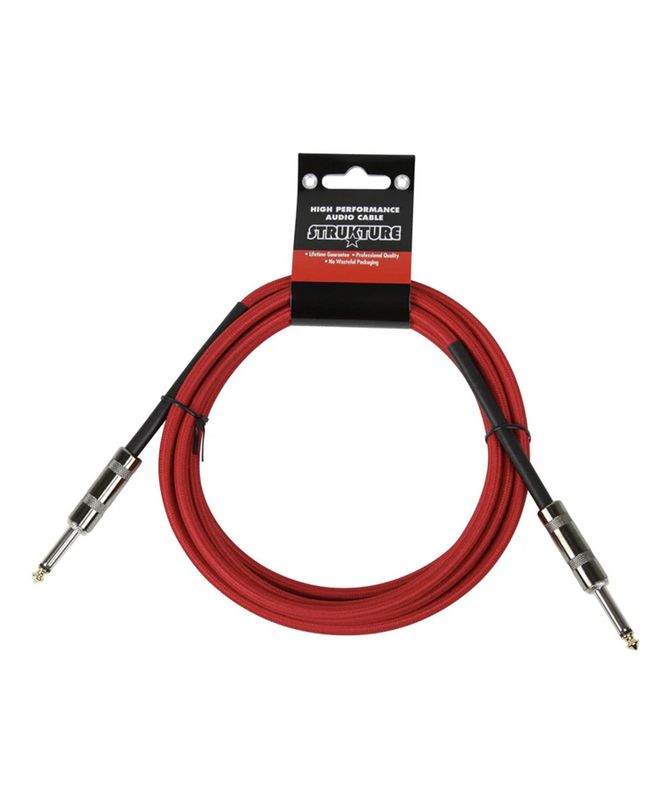 SC10RD 10&#39; RED WOVEN INSTRUMENT CABLE