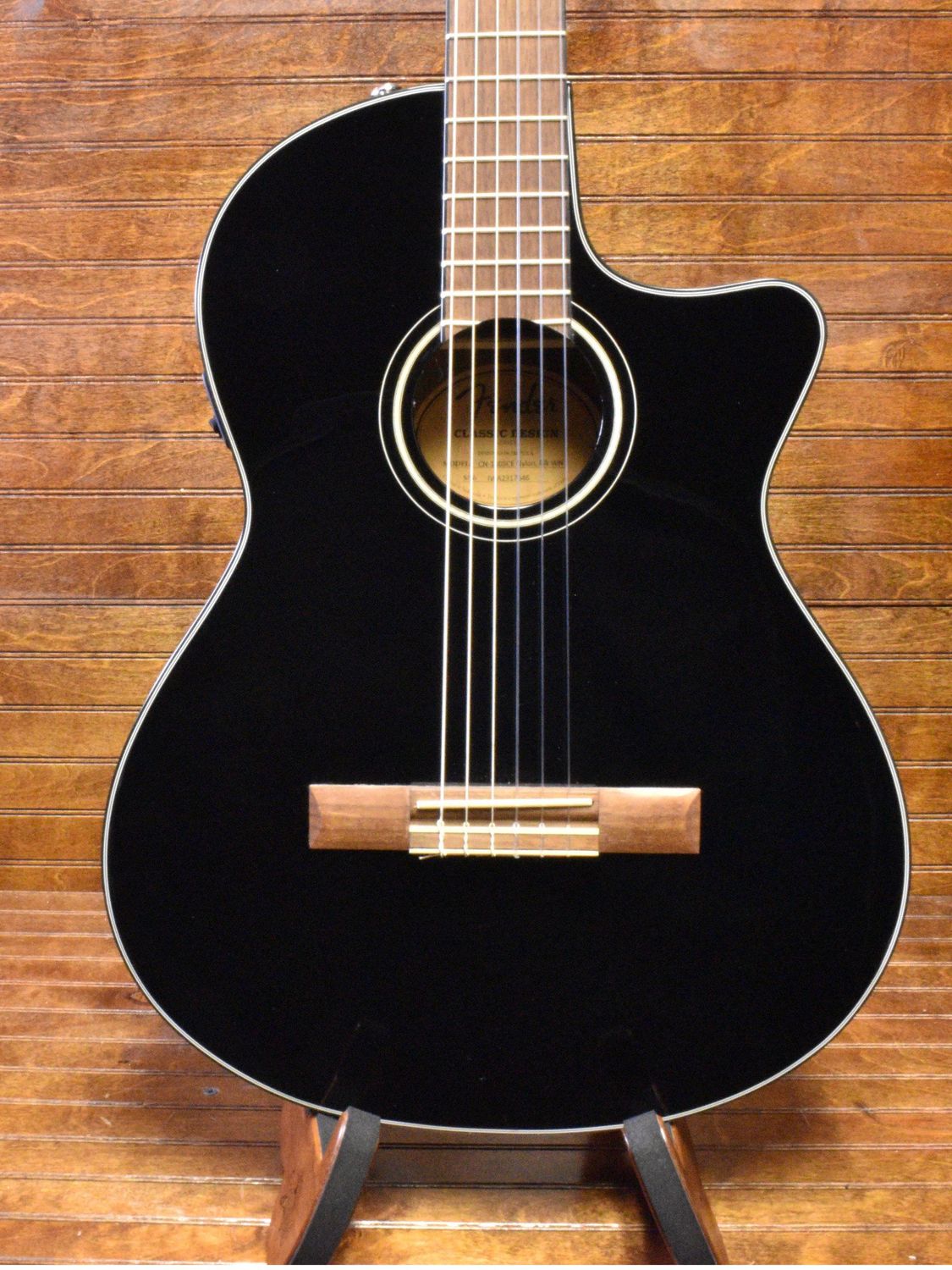 FENDER CN-140SCE BLACK w hardshell case