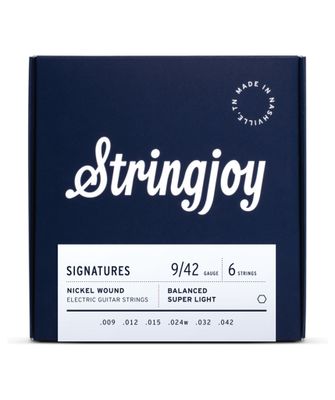 Stringjoy Signatures Balanced Super Light 9-42 Nickel Wound Electric Strings