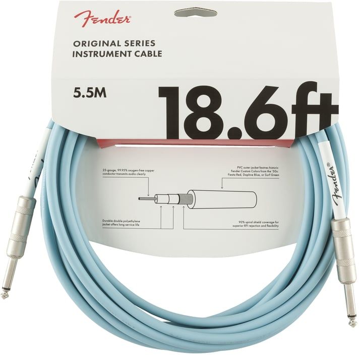 Fender Original 18.6&#39; Instrument Cable, Daphne Blue