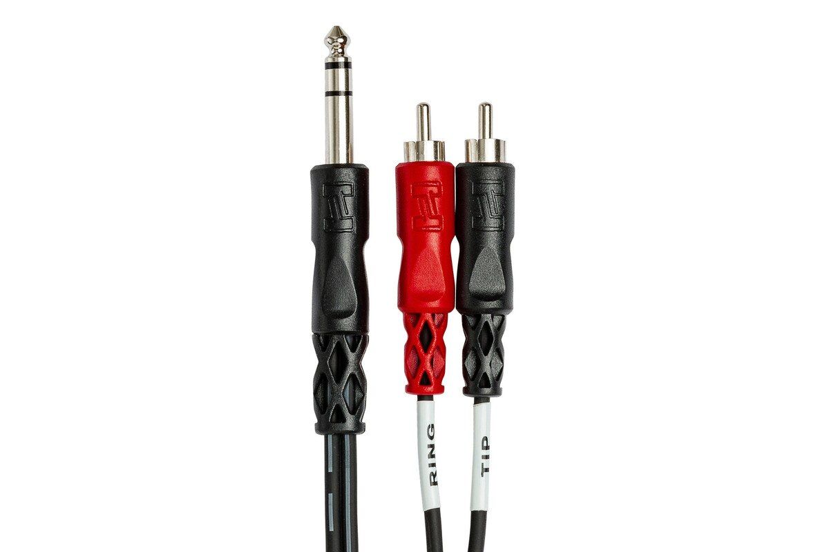 Hosa TRS 1/4&quot; to RCA Dual Adaptor Cable