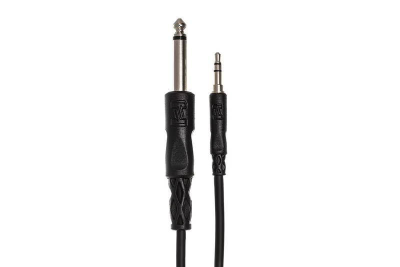 Hosa 10&#39; Mono Interconnect, 1/4 in TS to 3.5 mm TRS