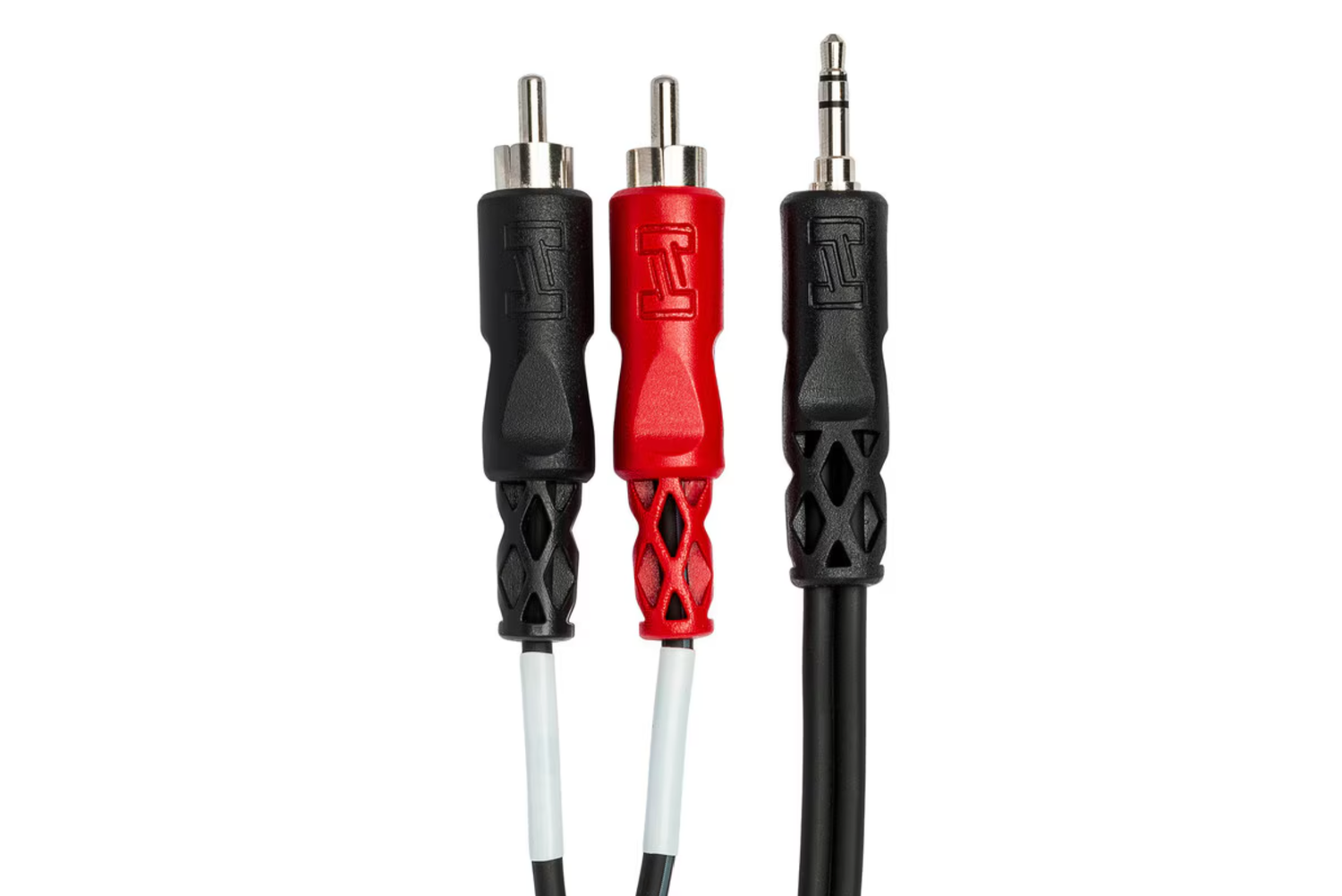 Hosa 3&#39; Stereo Breakout, 3.5 mm TRS to Dual RCA