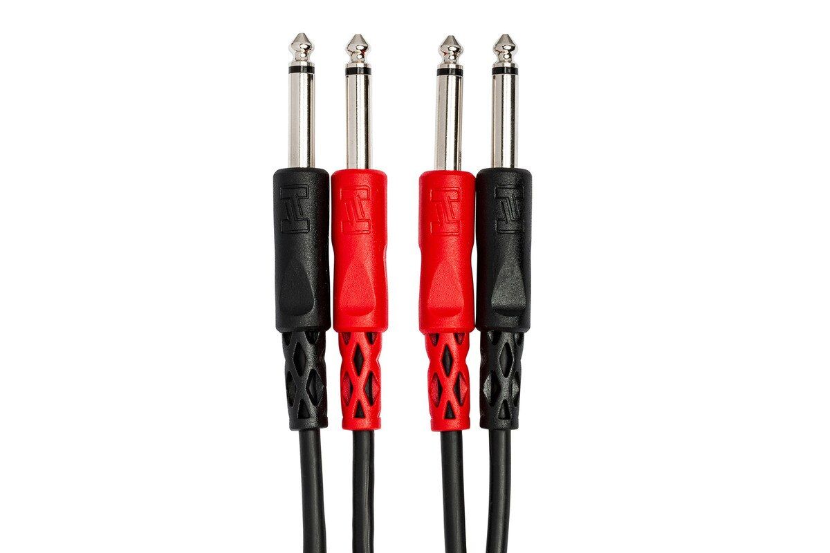 Hosa 2m Stereo Interconnect, Dual 1/4 in TS to Same