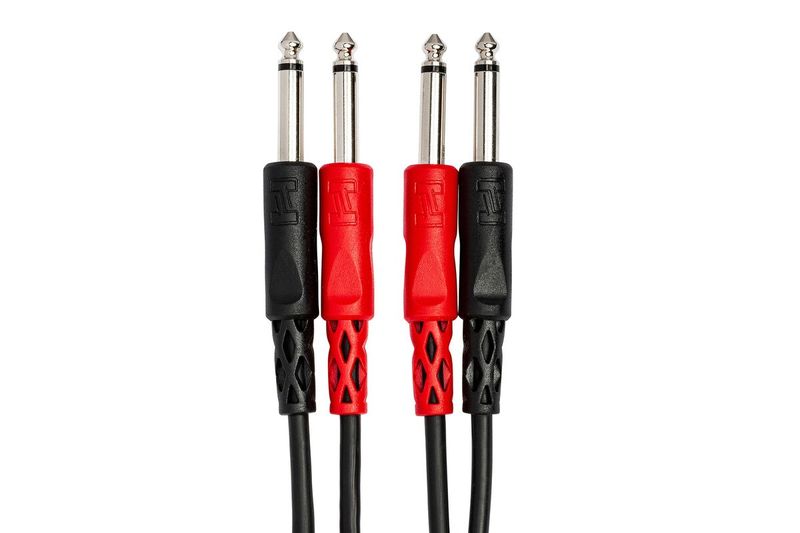Hosa 2m Stereo Interconnect, Dual 1/4 in TS to Same