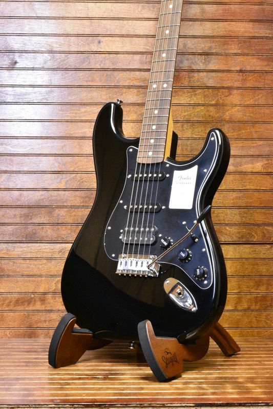 Standard Stratocaster® HSS, Laurel Fingerboard, Black Pickguard, Black