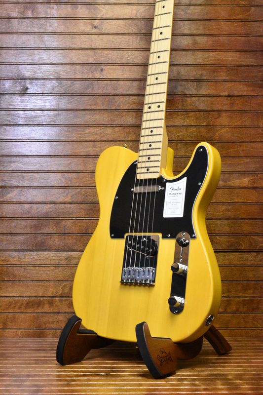 Standard Telecaster®, Maple Fingerboard, Black Pickguard, Butterscotch Blonde