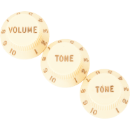 Fender Stratocaster® Knobs, Aged White (Volume, Tone, Tone)