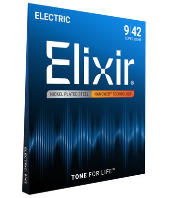 Elixir 12002 Nanoweb Nickel Plated Steel, 9-42