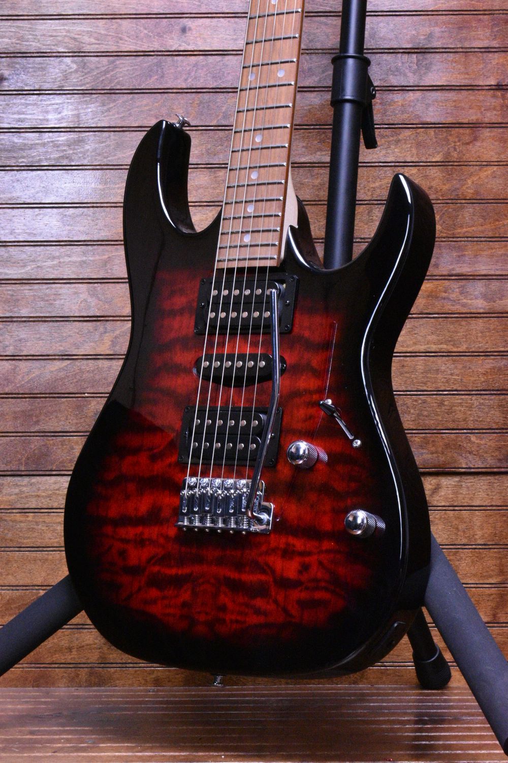 Ibanez GRX70QA, Transparent Red Burst