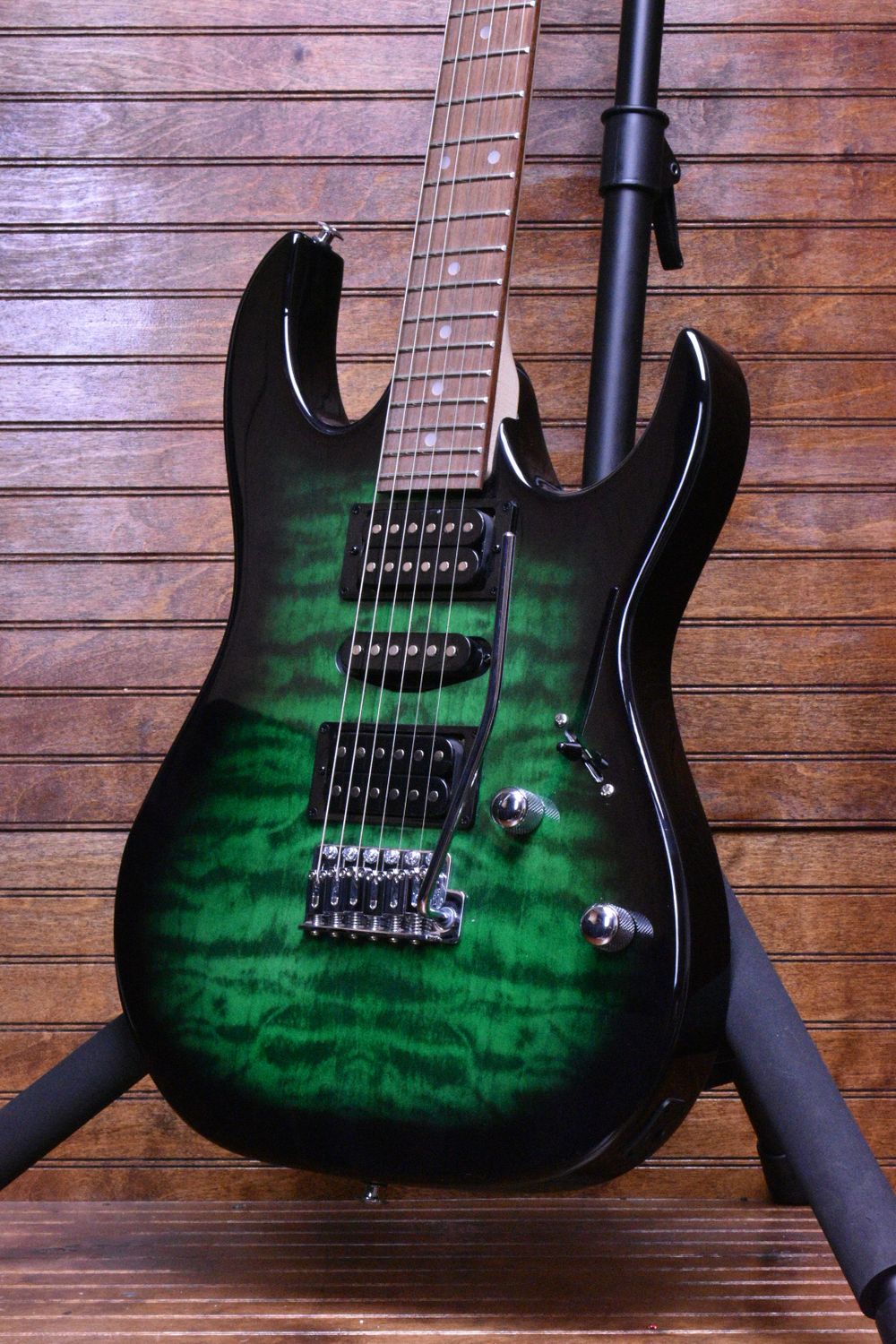 Ibanez GRX70QA Transparent Emerald Burst