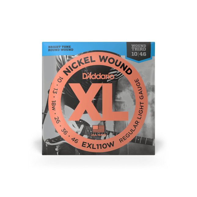 D'Addario EXL110W Nickel Wound Regular Light Wound Third