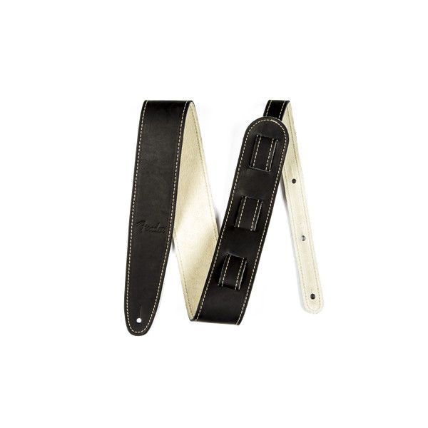 Fender Ball Glove Leather Strap, Black, 2.5"