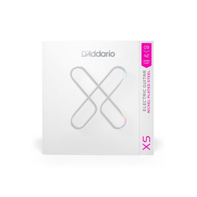 D'addario XS Series 09-42 Super Light, Nickel Coated Electric Guitar Strings