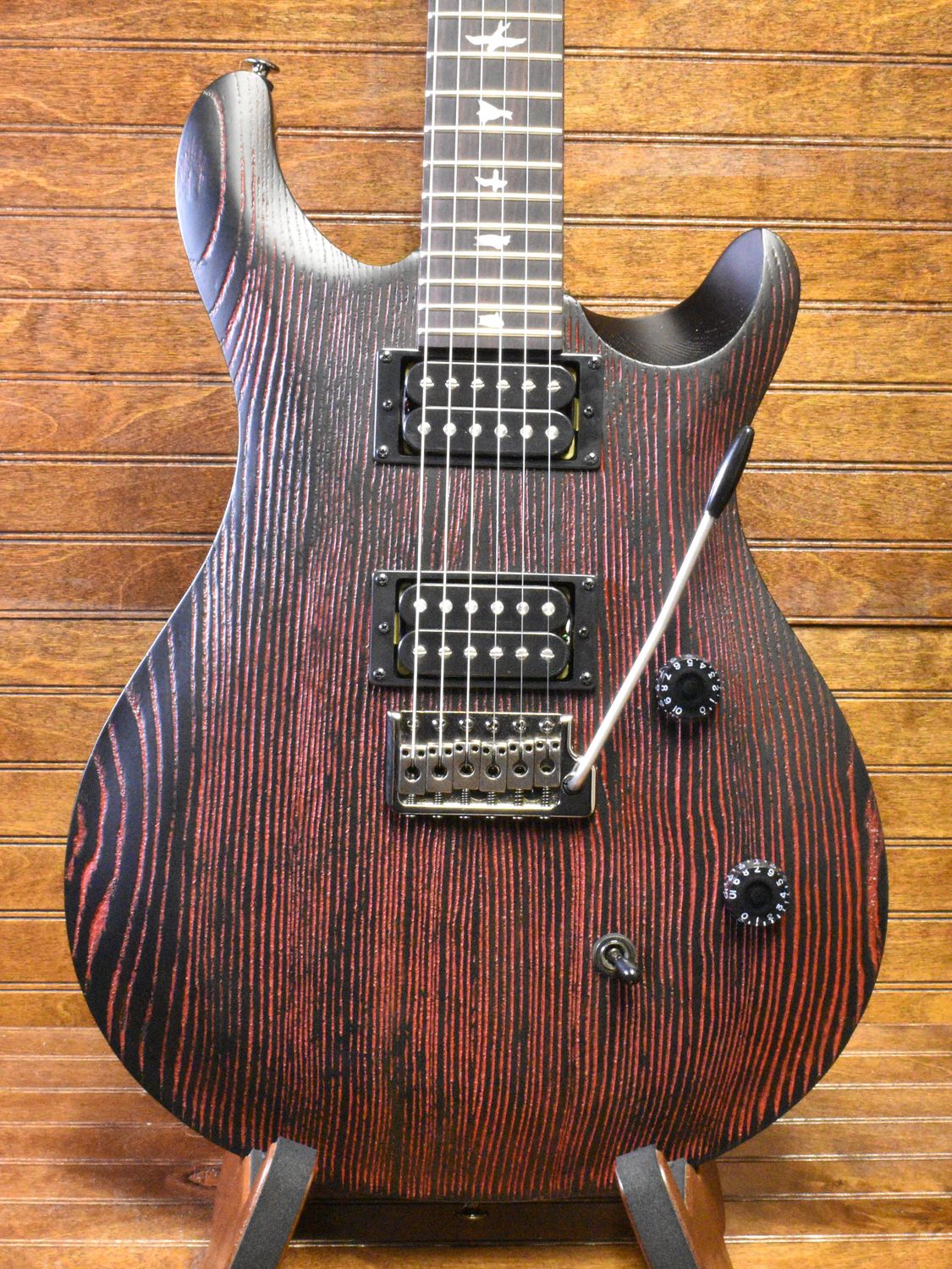 PRS SE 24 LTD  SANDBLASTED RED SWAMP ASH/MAHOGANY