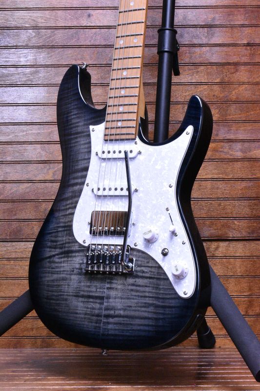 Ibanez AZ22S1F in Transparent Black Sunburst