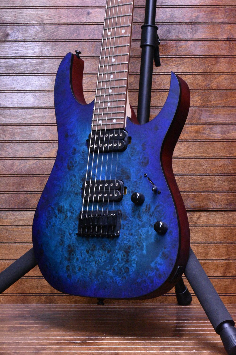 Ibanez RG7421PB, Sapphire Blue 7-String Electric Guitar
