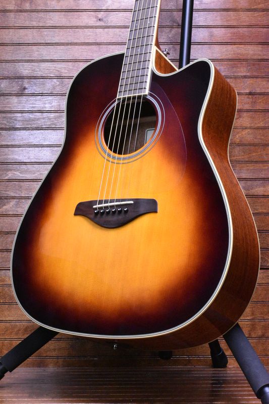 Yamaha FGC‑TA‑BS TransAcoustic Acoustic Guitar, Brown Sunburst