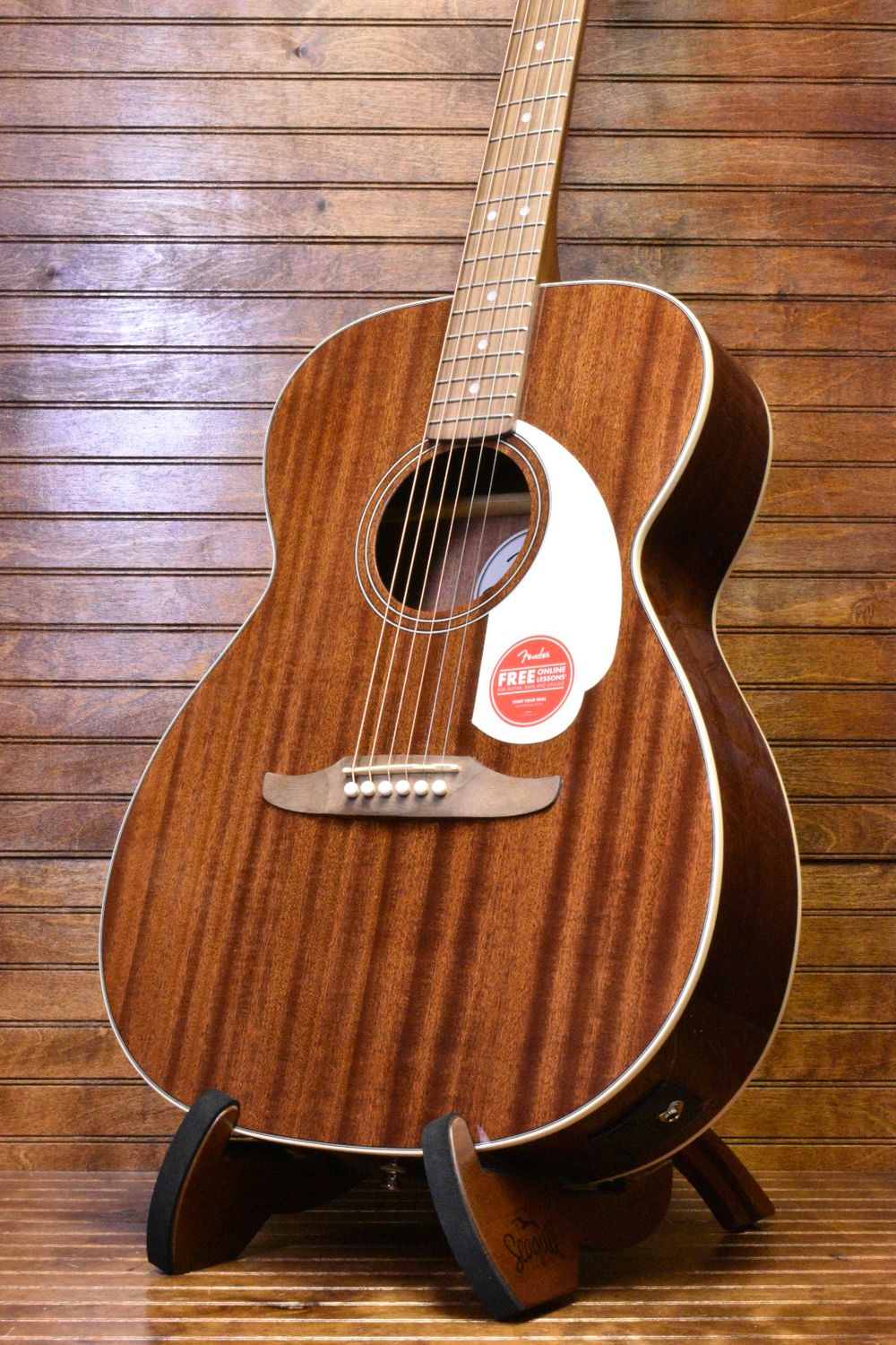 Fender California Standard Monterey™ E, Sapele Top, Ivory Pickguard, Natural Sapele