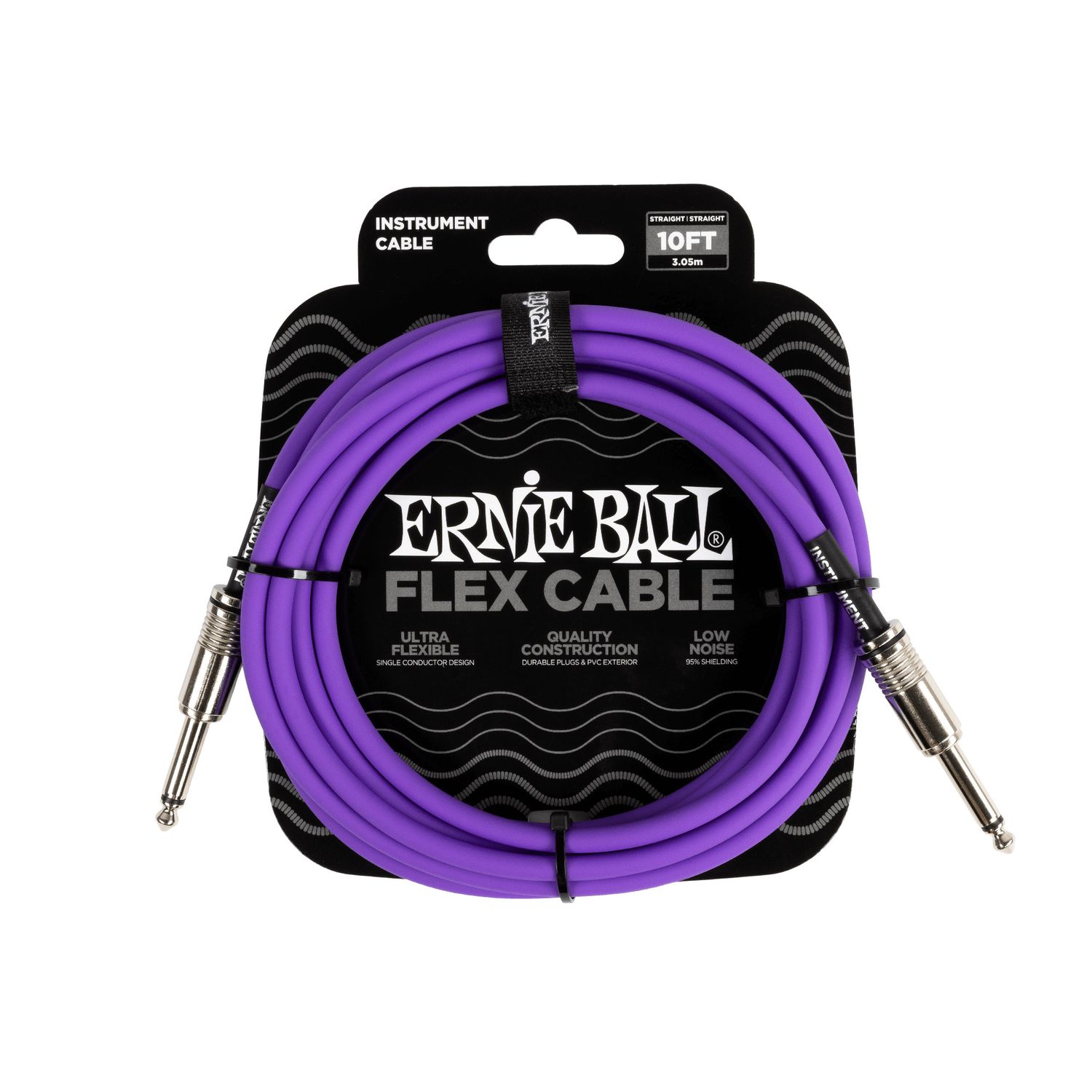 Ernie Ball Flex Instrument Cable 10ft, Purple