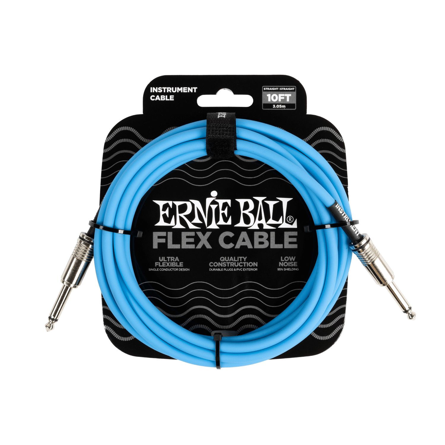 Ernie Ball Flex Instrument Cable 10ft, Blue