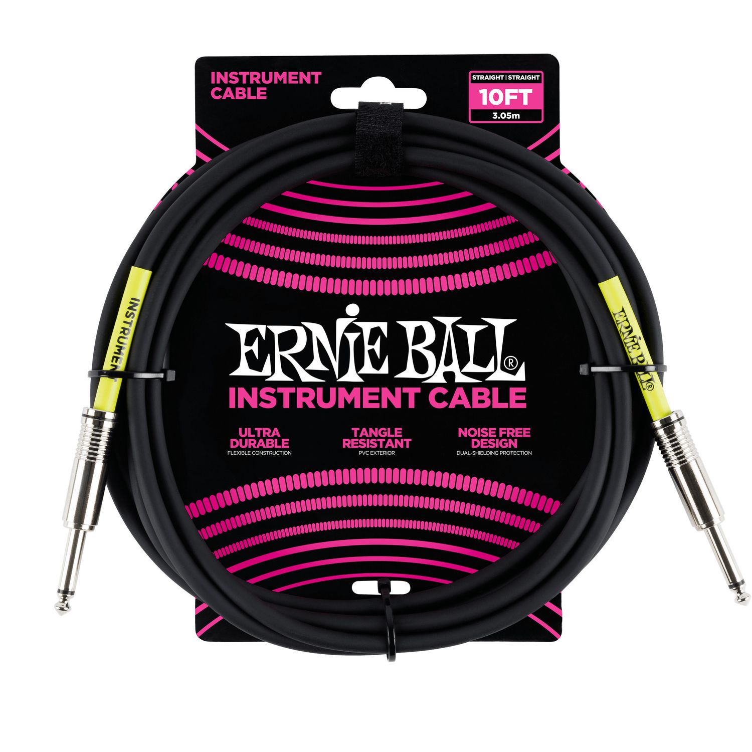 Ernie Ball classic Instrument Cable Straight/Straight 10ft- Black