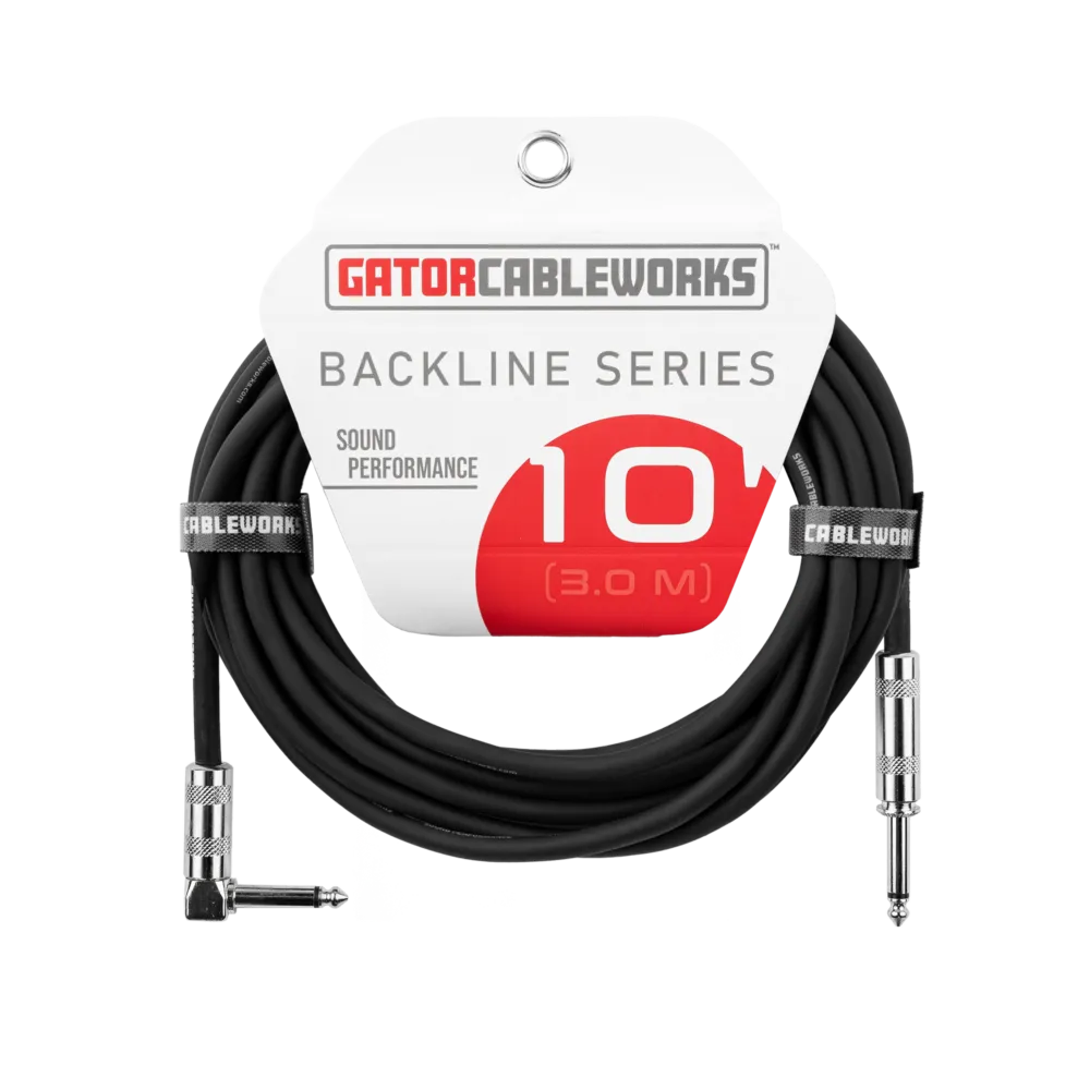 Gator 10' Instrument Cable Right Angle