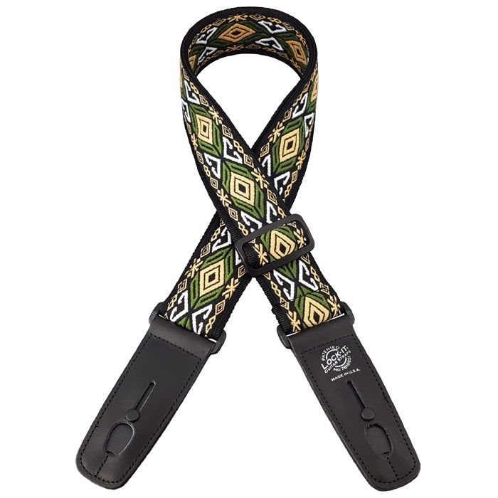 Lock-It 2" Guitar Strap, Vintage Emerald Island