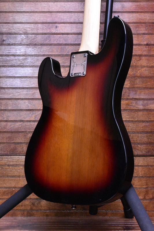 Squier Paranormal Precision Bass® Thinline SJ, Laurel Fingerboard, Black Pickguard, 3-Color Sunburst