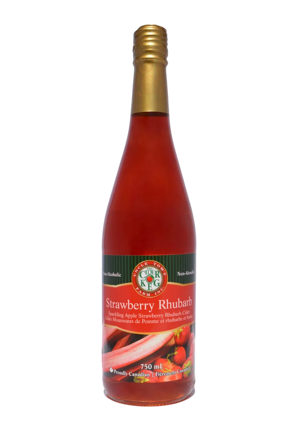 Strawberry Rhubarb - The Cider Keg Sparkling Apple Cider 750 mL