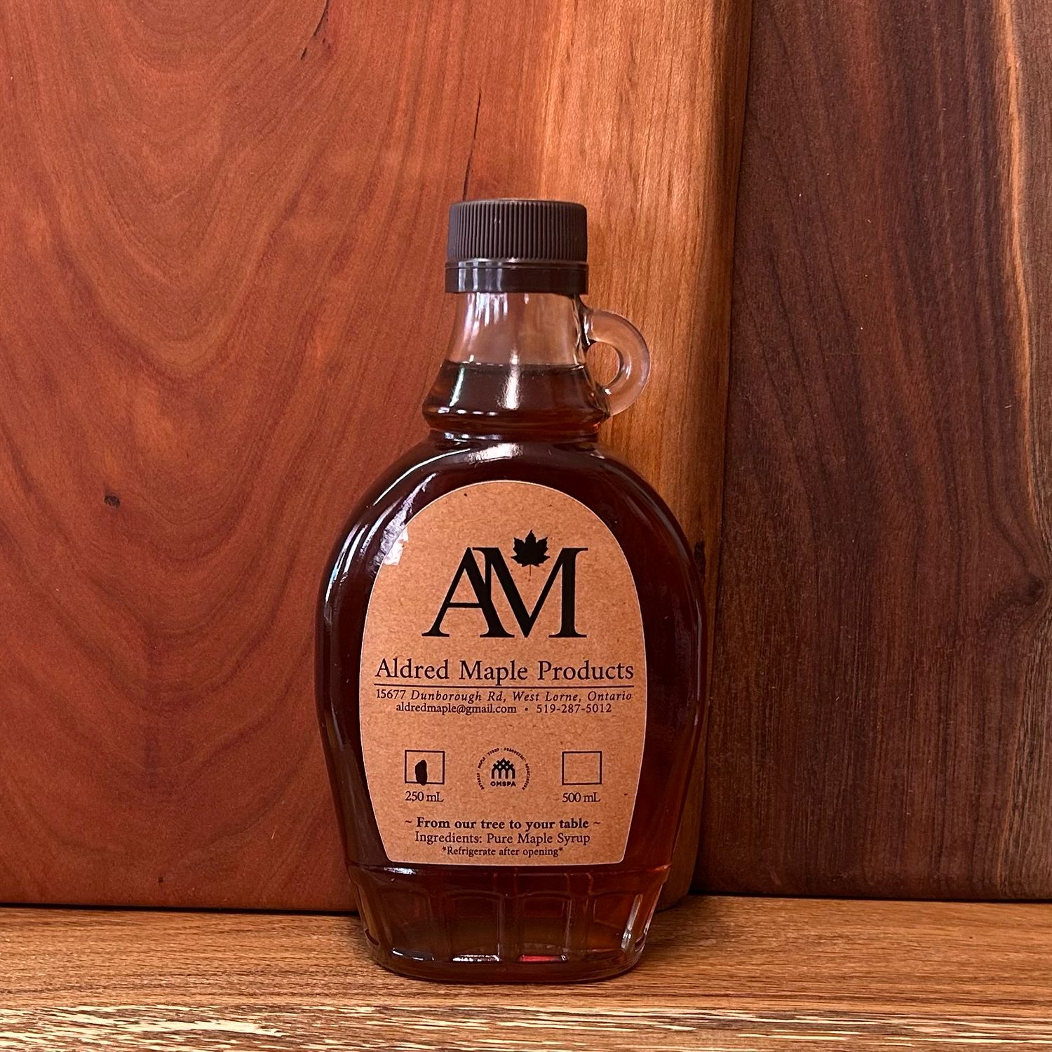Aldred&#39;s Maple Syrup 250 mL - Amber