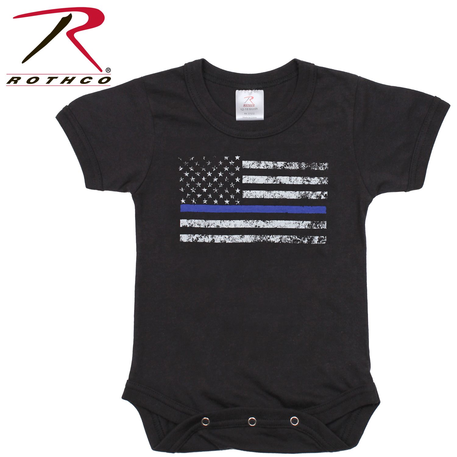 Blue Line Onesy , Color: Black, Size: 3-6 month