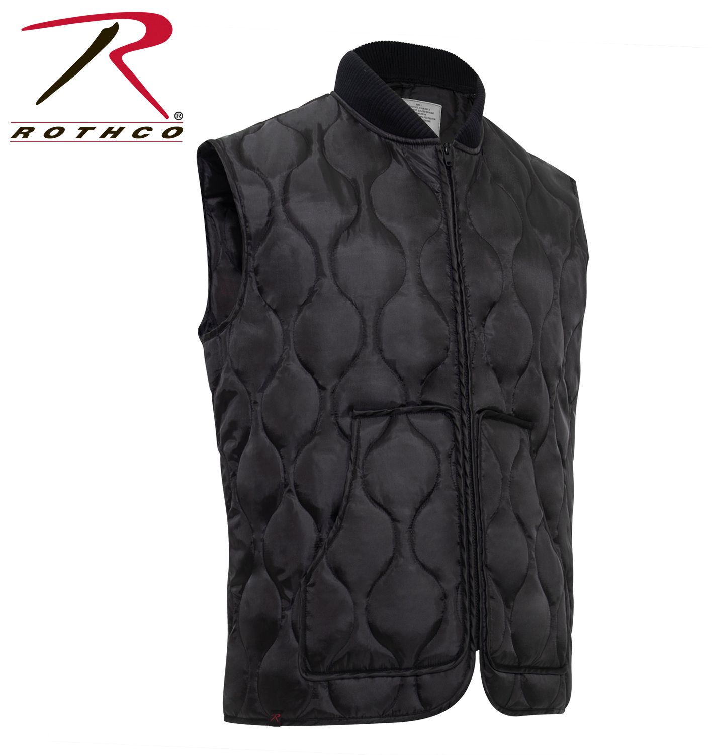 Quilted Woobie Vest, Color: Black, Size: Small