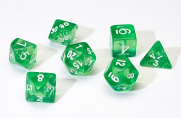 Sirius Dice 7-Die Set Translucent Green