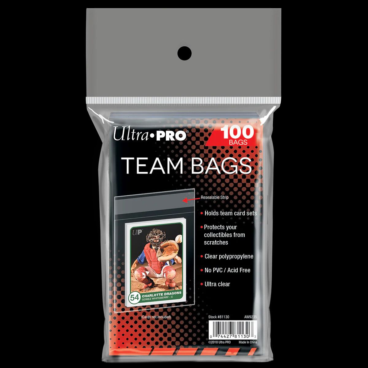 Ultra Pro Sleeves Team Bags Reseal 100CT