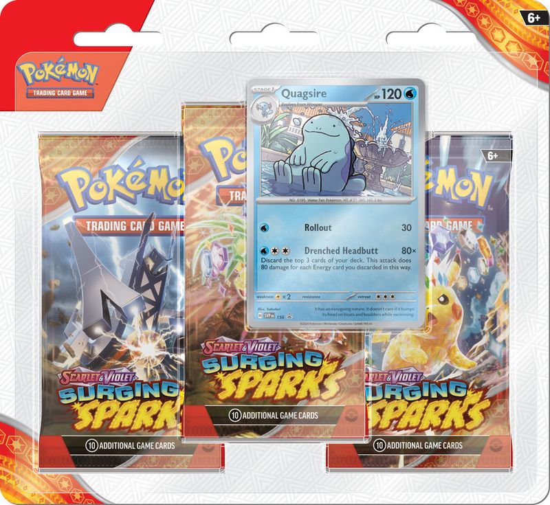 POKEMON SV8 SURGING SPARKS 3PK BLISTER