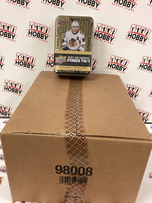 2021-22 Upper Deck Series 2 Hockey Factory Sealed Tin ( Case of 12 Tins )