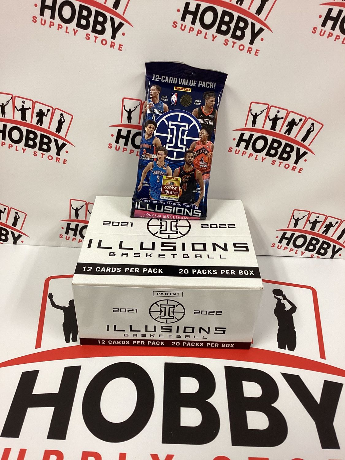 2021-22 Panini NBA Illusions Basketball cello fat pack box 20 packs