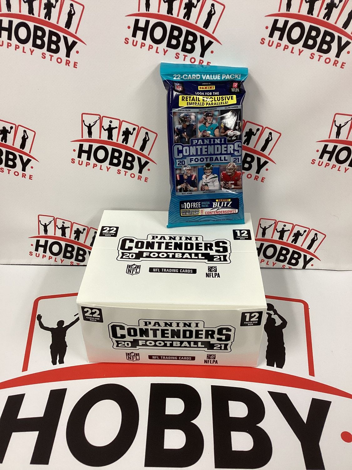 2021 Panini NFL Contenders Football Fat Pack Cello Box ( 12 Factory Sealed Packs )