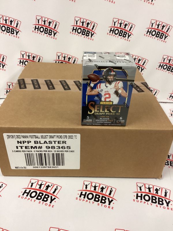 2022 PANINI SELECT DRAFT PICKS COLLEGE CFB FOOTBALL BLASTER BOX FACTORY SEALED GOLD LAZER ( Case of 20 Blasters )