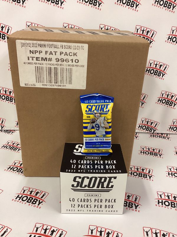 2022 SCORE NFL FOOTBALL VALUE FAT PACK CELLO ( 12 packs per box ) ( Case of 12 boxes )
