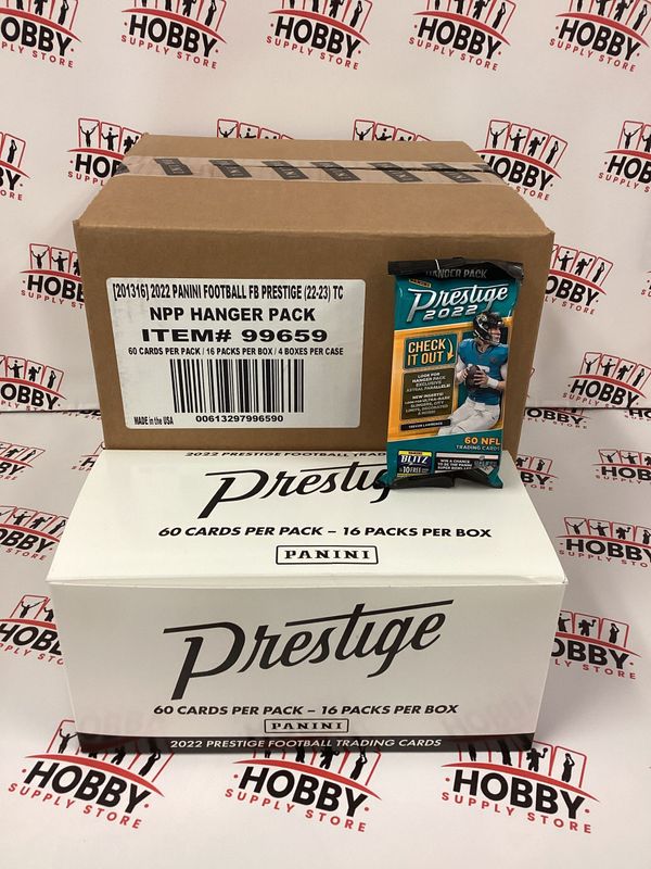 2022 Panini Prestige Football 60 Card Hanger Pack - Factory Sealed Fat Pack ( 16 packs per box ) ( case of 4 Boxes )