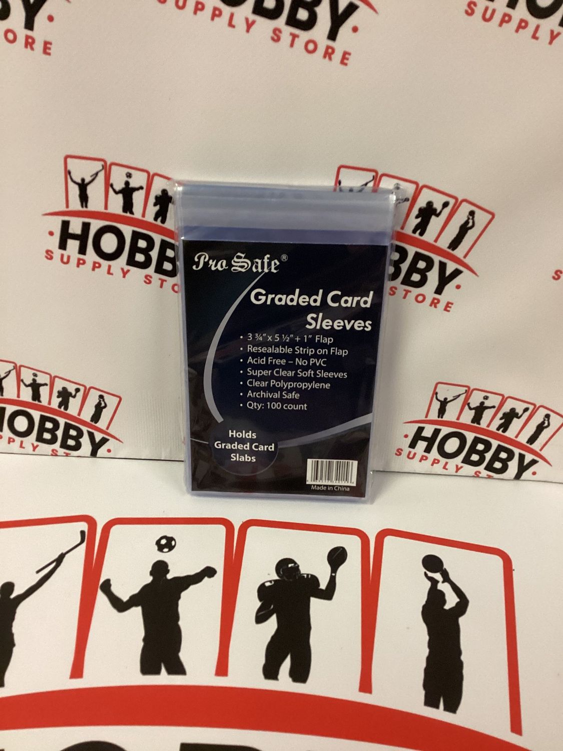 100ct Pro Safe ReSealable Graded Card Bags Sleeves ( Case of 100 bags )