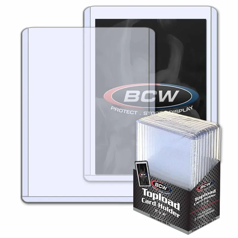 Thick Card Topload Holder - 108 PT.  BCW ( Case of 100 Packs )