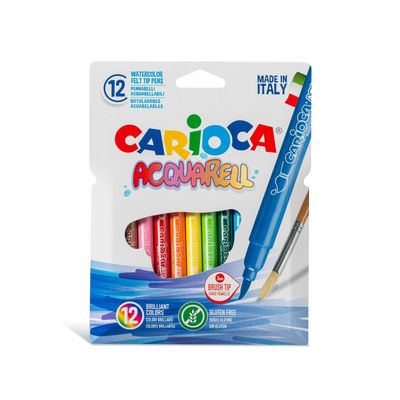 Marcador Carioca ACUARELA  punta pincel c/24 piezas