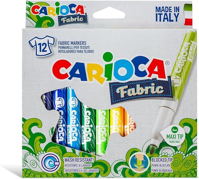 Marcador Carioca para TELA FABRIC caja c/12 piezas punta gruesa